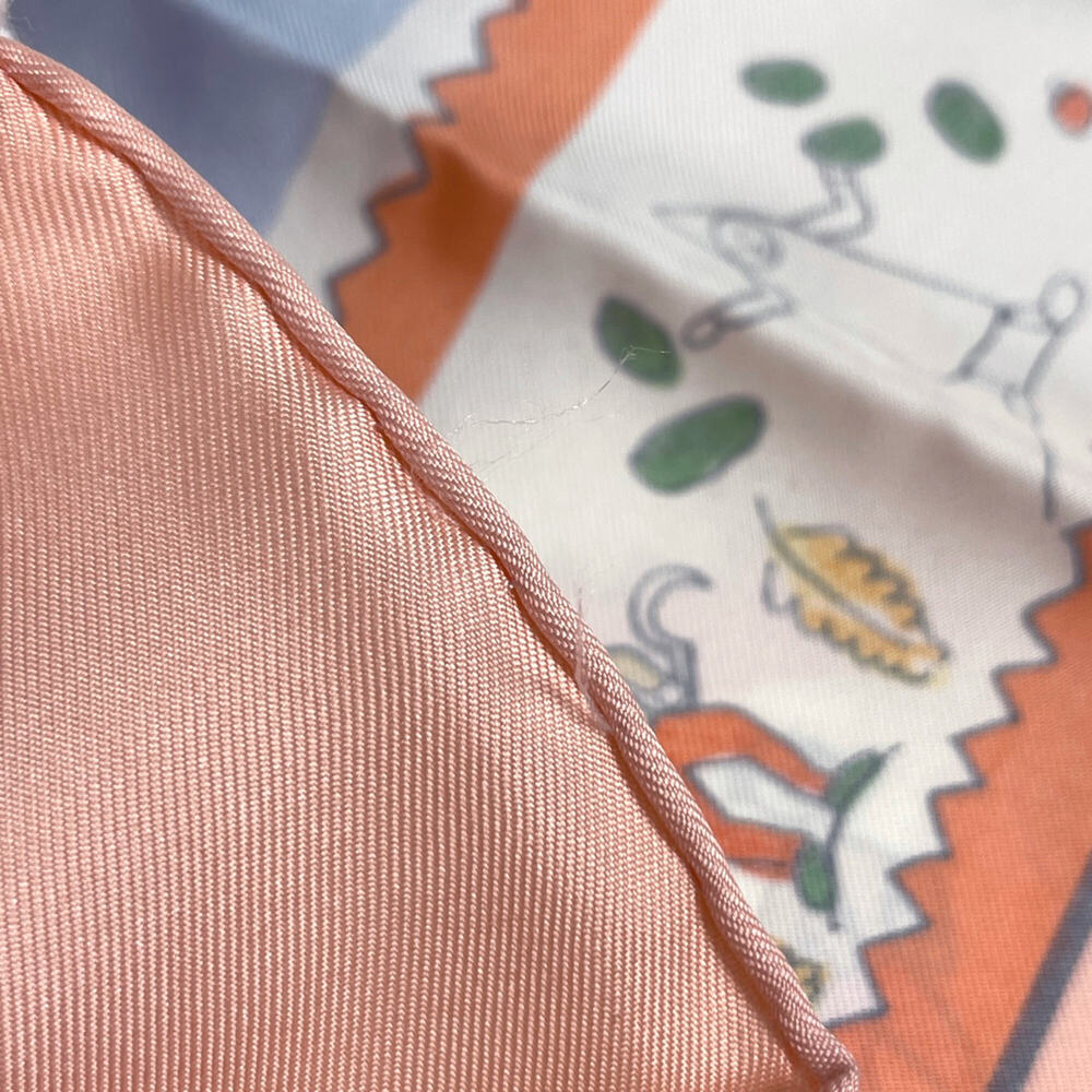 HERMES Pink Silk Scarf - Picture 5 of 5
